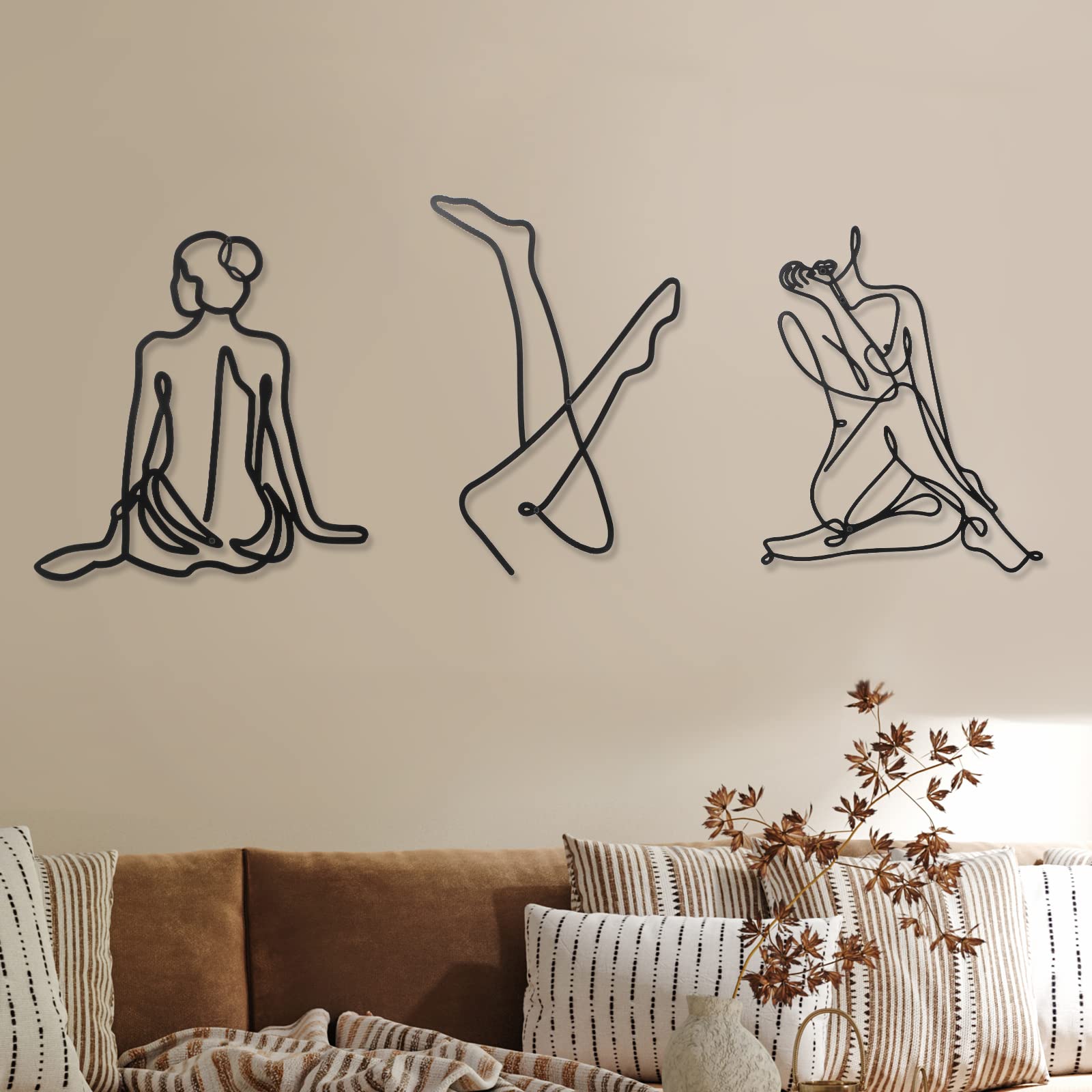 Abstract Women Trio Metal Art