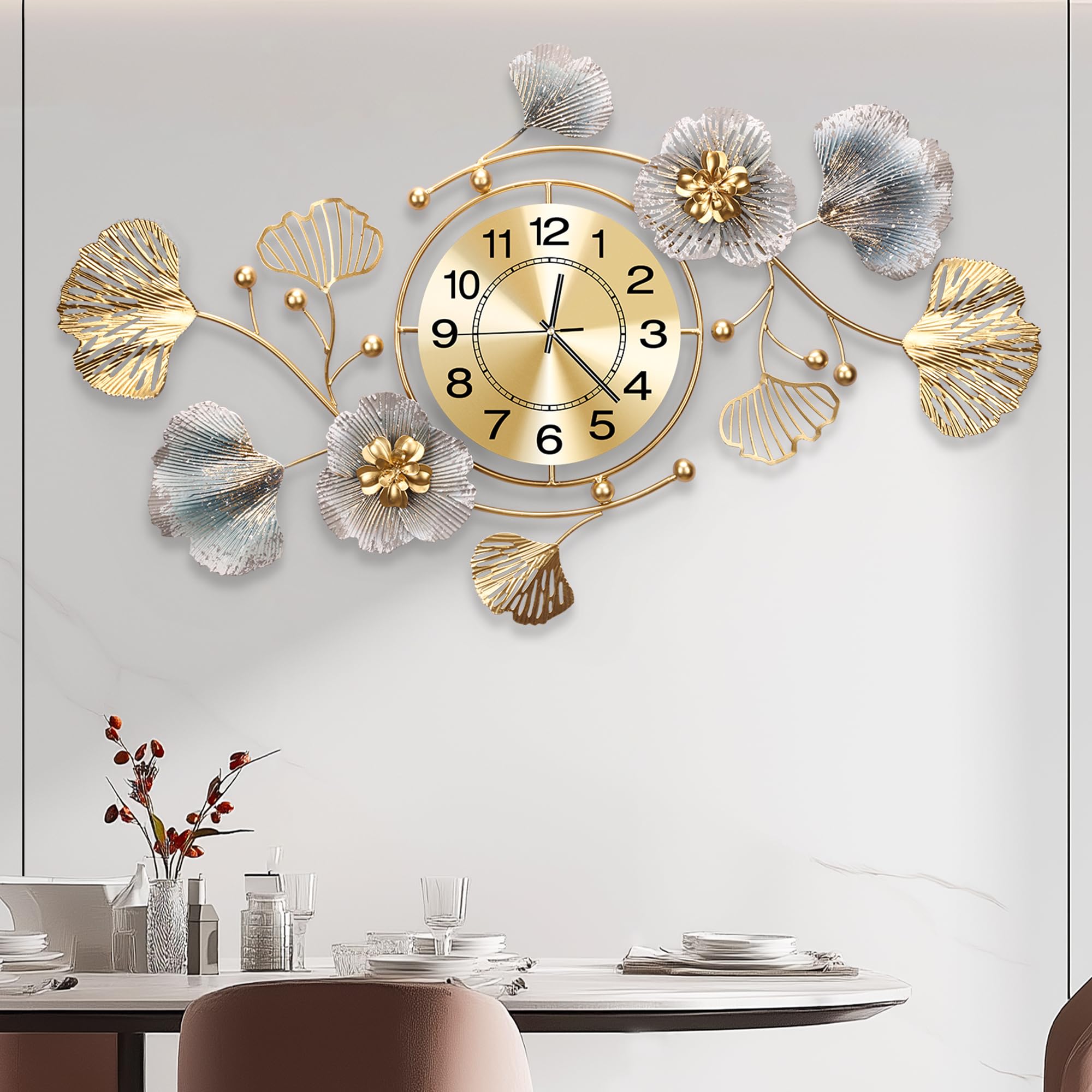 Ginkgo Silent Wall Clock 32x18