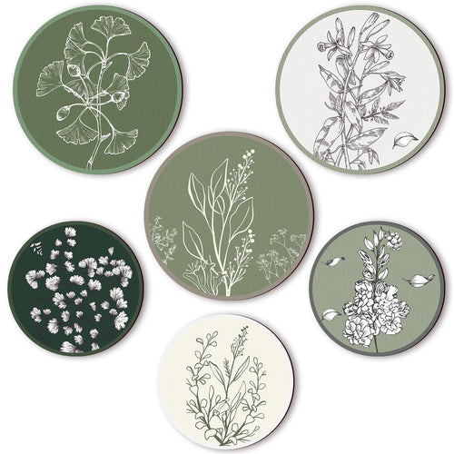 Boho Botanical Wood Print Set