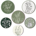 Boho Botanical Wood Print Set